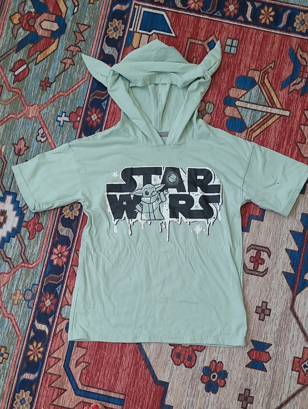 Star Wars Kids Sage Green Hoodie with Grogu Graphic